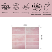 Plaktegel Rose bliss langwerpig 1mm