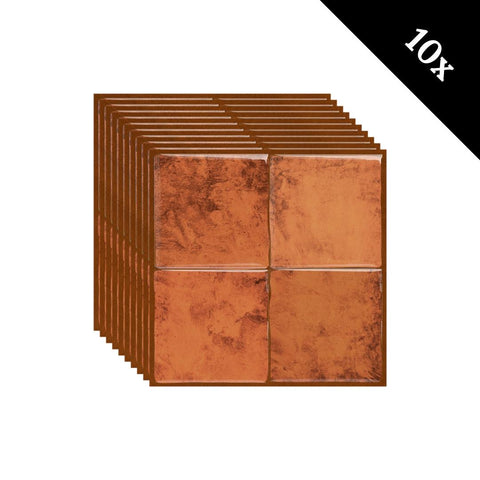 Plaktegel Sweet cognac vierkant 1mm