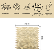 Mosaic tile brushed gold 3d metro
